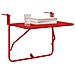 Tavolo da balcone a scomparsa rosso 60x40 cm in acciaio - Foto miniatura 3