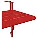 Tavolo da balcone a scomparsa rosso 60x40 cm in acciaio - Foto miniatura 8