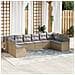 Set Divano da Giardino  10 Pezzi con Cuscini Beige Polirattan, Divano da Giardino  2 Posti con Ripostiglio e Cuscini Beige Polirattan - Foto miniatura 2