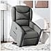 Poltrona Alzapersona Reclinabile Elettrica Grigio Scuro Tessuto - Foto miniatura 2