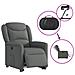 Poltrona Alzapersona Reclinabile Elettrica Grigio Scuro Tessuto - Foto miniatura 9