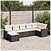 Set Divani da Giardino con Cuscini 7pz Nero Polyrattan - Foto miniatura 2