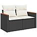 Set Divani da Giardino con Cuscini 7pz Nero Polyrattan - Foto miniatura 3