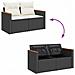 Set Divani da Giardino con Cuscini 7pz Nero Polyrattan - Foto miniatura 7
