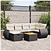 Set Divani da Giardino con Cuscini 7pz Nero Polyrattan - Foto miniatura 2