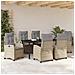 Set da Pranzo per Giardino 7 pcs Beige polyrattan - Foto miniatura 4