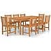 Set da pranzo da giardino 9 pz 200x100 cm in legno massello di teak - Foto miniatura 1