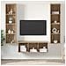 Set di mobili TV 3 pcs rovere artigianale 37 x 37 x 142.5 cm - Foto miniatura 2