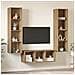 Set di mobili TV 3 pcs rovere artigianale 37 x 37 x 142.5 cm - Foto miniatura 4