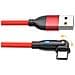 Cavo Di Ricarica Dati Usb A Type-c Rotante A 180° - Confezione Da 2, Ricarica Rapida, Treccia In Nylon Red 3 M - Foto miniatura 4