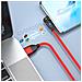 Cavo Di Ricarica Dati Usb A Type-c Rotante A 180° - Confezione Da 2, Ricarica Rapida, Treccia In Nylon Red 3 M - Foto miniatura 6