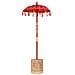 Parasol con Base Rosso, Marrone 250 cm Cotone, Legno - Foto miniatura 1