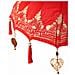 Parasol con Base Rosso, Marrone 250 cm Cotone, Legno - Foto miniatura 6