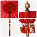 Parasol con Base Rosso, Marrone 250 cm Cotone, Legno - Foto miniatura 9