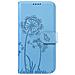 Custodia A Portafoglio Per Iphone 17 Pro Premium Design Fiori Farfalla, Blu Chiaro - Foto miniatura 1