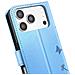 Custodia A Portafoglio Per Iphone 17 Pro Premium Design Fiori Farfalla, Blu Chiaro - Foto miniatura 3