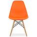 Set da tavolo Valora KOVA 80, tavolo rotondo bianco moderno + 4 sedie arancioni - Foto miniatura 6
