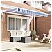 Telo di ricambio per tenda da sole Blu e Bianco 280 x 195 cm - Foto miniatura 3