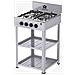 Cucina Portatile Fornello Campeggio a Gas 4 fuochi 60cm Inox CUCINOTTO-G - Foto miniatura 1