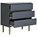 Cassettiera Bisley A 3 Cassetti In Legno Grigio Scuro 80×40×80 Cm - Foto miniatura 3
