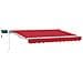 Cornice per Tenda Manuale con LED Rosso 3,5 x 2,5 m - Foto miniatura 1