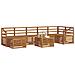 Set divani 8 pcs Naturale Legno di Acacia Massello - Foto miniatura 3