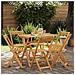 Sedie da giardino pieghevoli 6 pcs Naturale 40 x 53 x 80 cm - Foto miniatura 2
