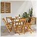 Sedie da giardino pieghevoli 6 pcs Naturale 40 x 53 x 80 cm - Foto miniatura 3