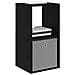 Comodino 2 pcs Rovere Nero 35 x 32 x 68,5 cm Legno multistrato - Foto miniatura 3