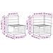 Set di divani da esterno 6 pcs Bianco 245 x 128,5 x 73 cm - Foto miniatura 7