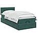 Letto ottomano con materasso Verde Scuro 90 x 190 cm Velluto - Foto miniatura 3