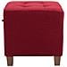 Poggiapiedi Divano Pharao - Sgabello Pouf Capitonné Imbottito in Tessuto I Sgabello Basso Salotto Piedini in Legno I Sgabello Quadrato da Sala 45x45 cm I Pouf Design Salotto Rosso - Foto miniatura 3