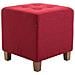 Poggiapiedi Divano Pharao - Sgabello Pouf Capitonné Imbottito in Tessuto I Sgabello Basso Salotto Piedini in Legno I Sgabello Quadrato da Sala 45x45 cm I Pouf Design Salotto Rosso - Foto miniatura 2