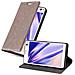 Custodia Compatibile Con Sony Xperia C4 In Bruno Caffè - Coperchio Protettiva Con Chiusura Magnetica, Funzione Stand E Tasca Per Le Carte - Foto miniatura 1