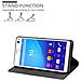 Custodia Compatibile Con Sony Xperia C4 In Bruno Caffè - Coperchio Protettiva Con Chiusura Magnetica, Funzione Stand E Tasca Per Le Carte - Foto miniatura 6