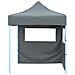 Gazebo Professionale Pieghevole 2 Pareti 2x2m Acciaio Antracite - Foto miniatura 3