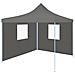 Gazebo Professionale Pieghevole 2 Pareti 2x2m Acciaio Antracite - Foto miniatura 1