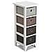 Lingbo Mobile Per Il Bagno Arredo Bagno Cassettiera Con 4 Cassetti Per Organizzare Contenimento Moderno E Divertente Misure (a X L X L) 72 X 30 X 25 Cm Plastica E Legno Color Bianco - Foto miniatura 1