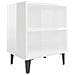 Comodino con Gambe in Metallo Bianco Lucido 40x30x50 cm - Foto miniatura 1