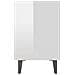 Comodino con Gambe in Metallo Bianco Lucido 40x30x50 cm - Foto miniatura 3