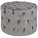 Pouf Vintage Grigio Velluto Cm Diam 60 X 42 H - Foto miniatura 1