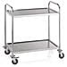 Carrello Cucina, Carrello Di Servizio, Carrello A Ripiani, Carrello Ristorante - Acciaio Inox, Con 2 Ripiani, 85 X53x95 Cm - Foto miniatura 2