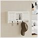 Armadietto Per Chiavi Bianco 40x8,5x20 Cm In Legno E Acciaio - Foto miniatura 1