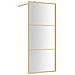 Parete Per Doccia Walk-in Vetro Trasparente Esg 80x195 Cm Oro - Foto miniatura 2