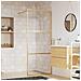 Parete Per Doccia Walk-in Vetro Trasparente Esg 80x195 Cm Oro - Foto miniatura 1