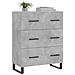 Credenza Grigio Cemento 69,5x34x90 Cm In Legno Multistrato - Foto miniatura 3