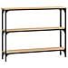 Tavolino Consolle Rovere Sonoma 100x22,5x75cm Legno Multistrato - Foto miniatura 2