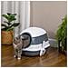 Lettiera Per Gatti Con Paletta E Deodorante, Design Pieghevole Con Maniglia, 52x41x38 Cm - Foto miniatura 2