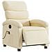 Poltrona Reclinabile Massaggiante Elettrica Crema In Tessuto - Foto miniatura 3