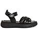 Black Leather Casual Open Sandals Sandali Pelle Scarpe Donna Nero Eu 37, 1-28704-42 003 - Foto miniatura 2